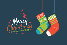  Merry Christmas, Happy New Year Banner, Poster Background. 