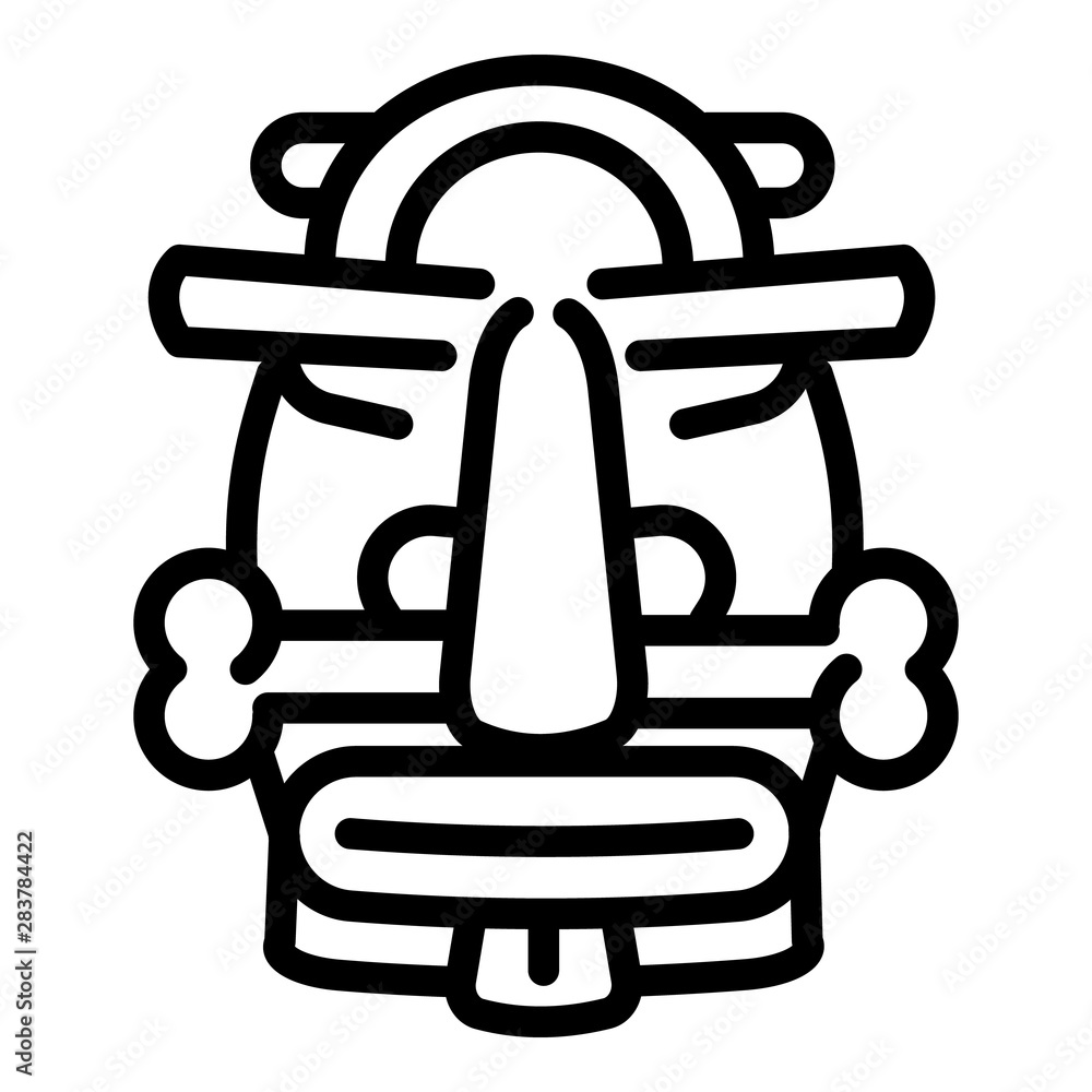 Ethnic idol icon. Outline ethnic idol vector icon for web design isolated on white background - obrazy, fototapety, plakaty 