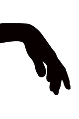 Poster - a hand silhouette vector