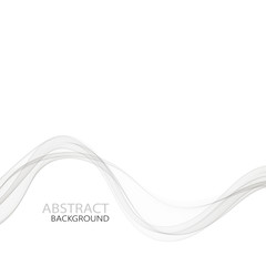  Abstract white background with gray horizontal wavy lines stylish vector wave