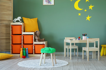 Poster - Stylish interior of modern playroom in kindergarten