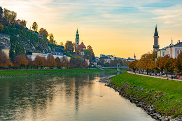 Sticker - panorama of kremlin and river in winter