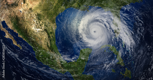 Cuadros en Lienzo tropical cyclone approaching the US - 3D illustration