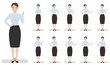 © Mariia Shishkina - Business woman character set. Flat illustrations of business woman character in various poses.