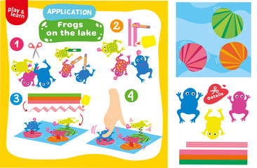 Wall Mural - Application Frogs on Lake Game Printable Worksheet