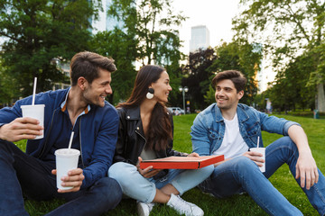 Sticker - Group of happy young friends