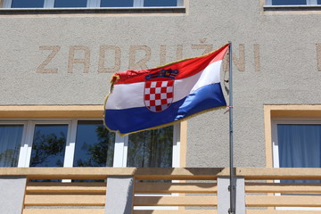 Wall Mural - Krk island, Croatia, national flag