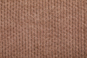 Wall Mural - Brown knitting fabric textured background