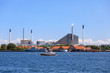 The waste recycling plant with harbor on the foreground, Copenhagen