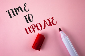 Wall Mural - conceptual hand writing showing time to update. business photo showcasing renewal updating changes n