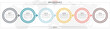 nfographic business horizontal timeline steps process chart template. Vector modern banner used for presentation and workflow layout diagram, web design. Abstract elements of graph options.
