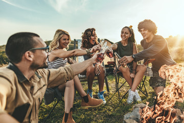 Wall Mural - Hanging Out By The Campfire