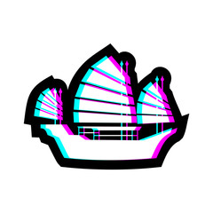 Wall Mural - imaginative asian boat icon