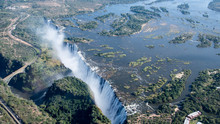 Victoria Falls Helicopter View