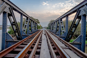 Railway steel bridge 