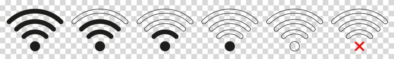 Wall Mural - wireless | internet connection | signal icon | isolated transparent