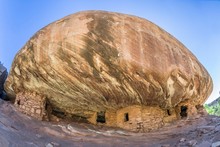 House On Fire, Former Grain Storage Under A Rock Overhang, Mule Canyon, Utah, United States, North America