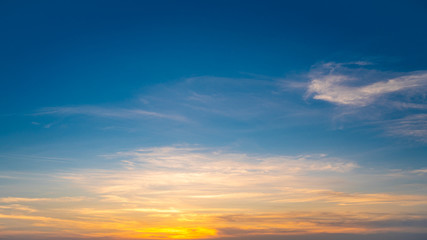 Wall Mural - sunset sky for background,sunrise sky and cloud at morning,nature for design art work.