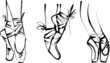 © Scarlet_Mari - vector illustration of ballerina feet en pointe