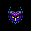 Owl head vector, owl gaming logo