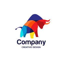 Wall Mural - creative Colorful Bull Logo Symbol Vector Design Illustration