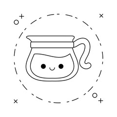 Sticker - cute teapot kitchen kawaii style