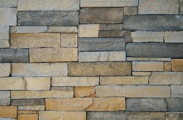 Wall Mural -  close up on stone wall background