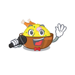 Sticker - Singing chicken biryani isolated in the mascot