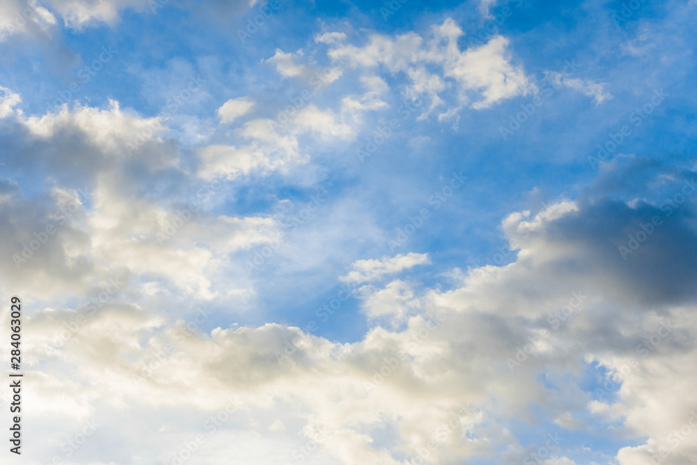 青空と雲の背景素材 暑中見舞い テンプレート Cuadros Canvas