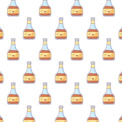 Wall Mural - pattern of delicious bottles of honey kawaii style