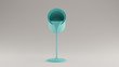 Gulf Blue Paint Pouring Out of a Gulf Blue Paint Tin 3d illustration 3d render
