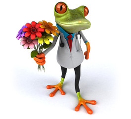 Fun frog - 3D Illustration