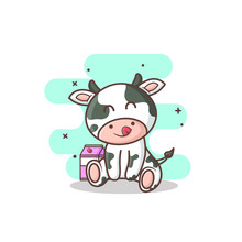 Cute Cow Vector Illustration