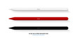 © Andriy Mertsalov - pencil or stylus for tablet white, red and black color top view on white background. stock vector illustration