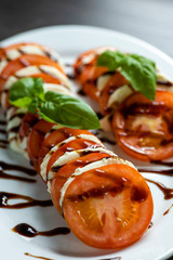 Wall Mural - classic caprese salad with balsamic cream