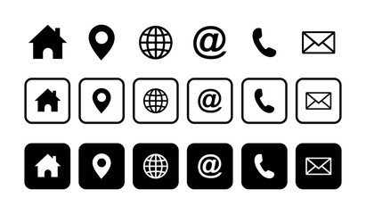 Wall Mural - web icon set. website set icon vector. for computer and mobile