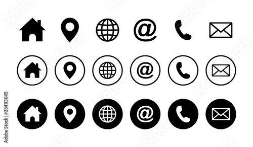 Cuadros en Lienzo Web icon set. Website set icon vector. for computer and mobile