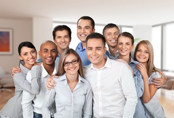 Wall Mural - Portrait of Smiling Business People