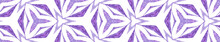 Purple Kaleidoscope Seamless Border Scroll. Geomet
