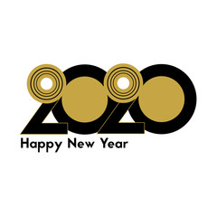 Happy New Year 2020. Vector illustration concept for background, greeting card. Website, mobile website and social media banner. Party invitation card and other marketing material