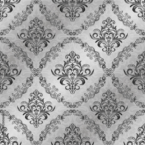 Oriental vector pattern with arabesques and floral elements. Poster Mural XXL