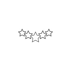 Wall Mural - vector group of yellow stars and text from below and white background