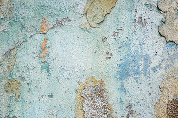 wall with colorful dirty cracked texture