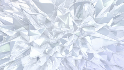 Crystal triangle background. 3d illustration, 3d rendering.