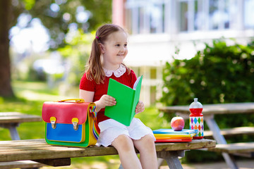 Wall Mural - Child going back to school, year start