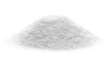 Pile Sea Salt Isolated On White Background, Clipping Path