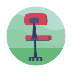 Sticker - Office chair with wheels cartoon