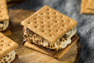 Wall Mural - Homemade Gooey Smores Sandwiches