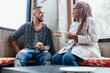 © Gerald Carter/Creative Flame - Friends discussing in the restaurant