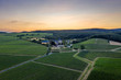 Drone photo of Schloss Vollrads. Old Castle in German vineyard